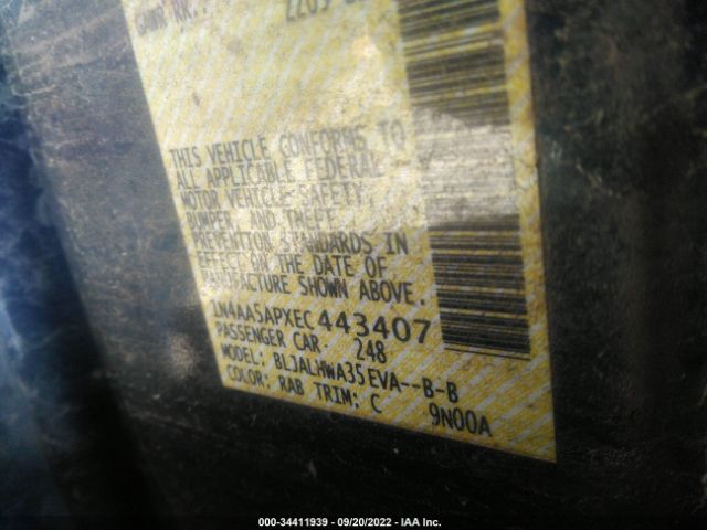 1N4AA5APXEC443407 Nissan Maxima 3.5 Sv W/premium Pkg
