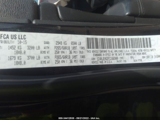 1C4RJEAG2FC166900 Jeep Grand Cherokee Laredo