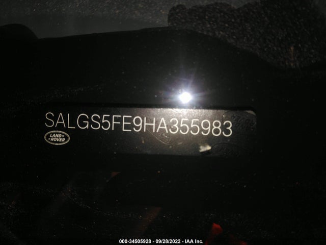 2017 Land Rover Range Rover, VIN: SALGS5FE9HA355983