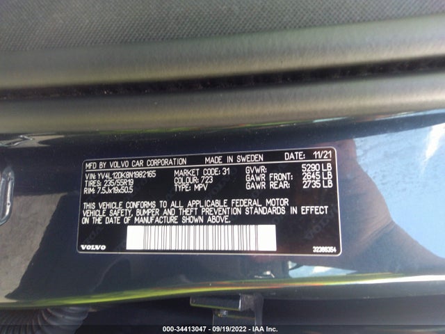 2022 Volvo XC60, VIN: YV4L12DK8N1982165