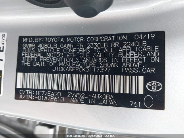 Toyota Prius Prime Plus/premium/advanced 2019 JTDKARFP0K3117397 Image 15