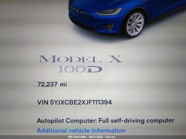 Tesla MODEL X 2018 5YJXCBE2XJF111394 Image 8