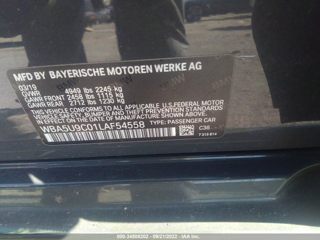 2020 BMW 3 Series, VIN: WBA5U9C01LAF54558