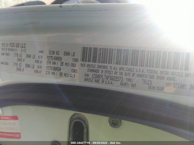 1C6RR7LTXFS622573 RAM 1500 Outdoorsman