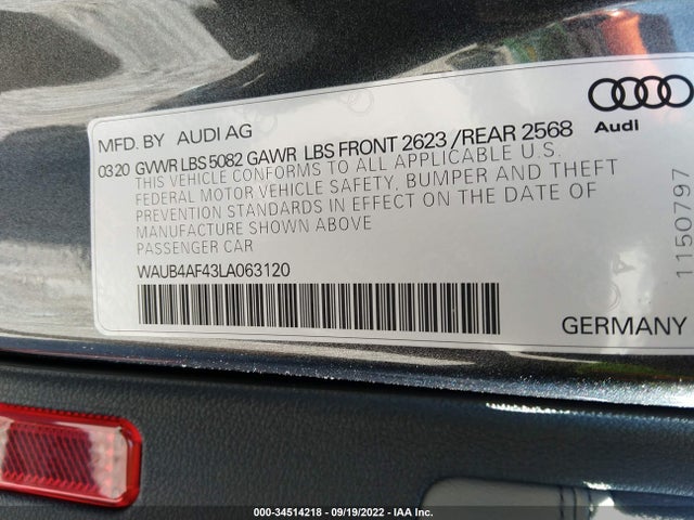 2020 Audi S4, VIN: WAUB4AF43LA063120