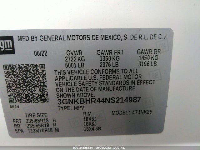 Chevrolet Blazer Lt 2022 3GNKBHR44NS214987 Image 9