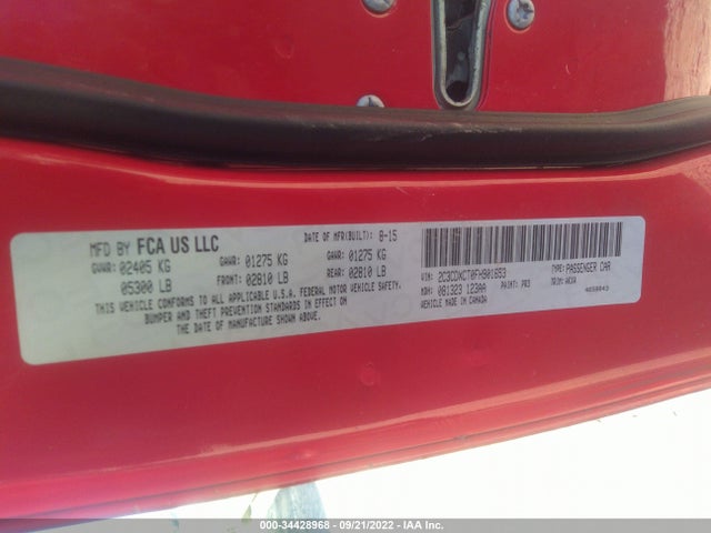 Dodge Charger Rt 2015 2C3CDXCT0FH901653 Image 9