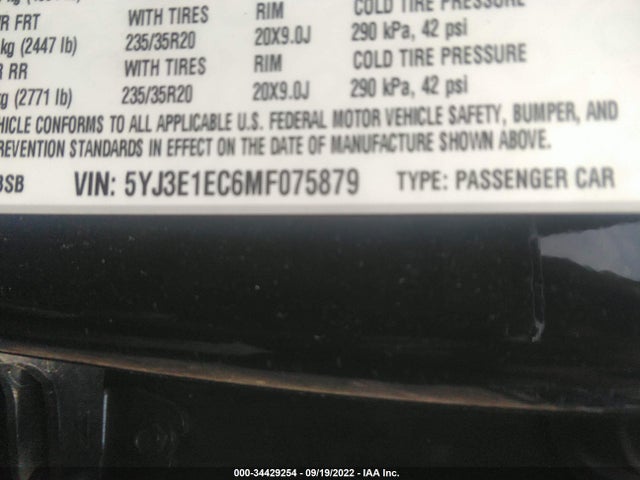 Tesla Model 3 Performance 2021 5YJ3E1EC6MF075879 Image 10