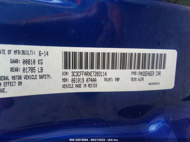 3C3CFFARXET283114 Fiat 500 POP
