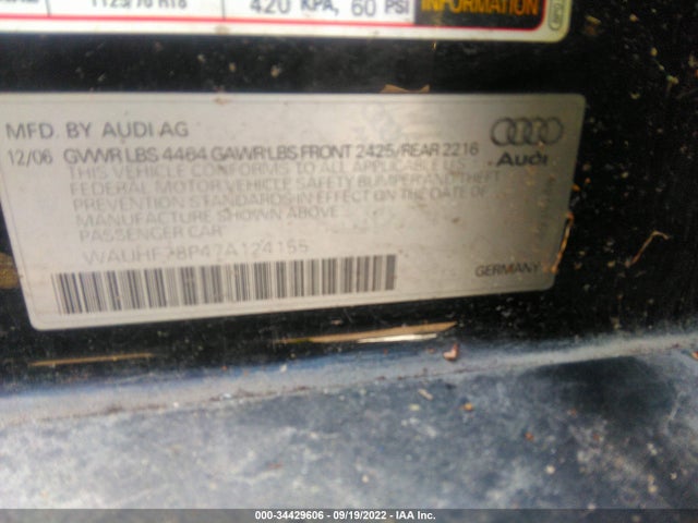 Audi A3 2007 WAUHF78P47A124155 Image 11