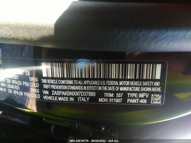 2022 Alfa Romeo Stelvio, VIN: ZASPAKBNXN7D37880