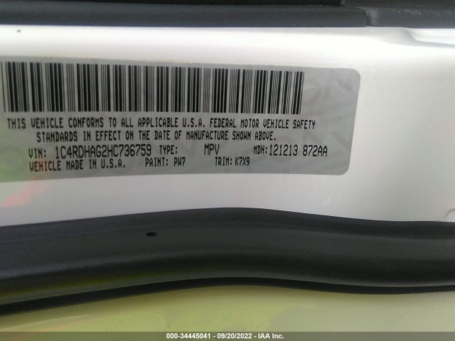 Dodge Durango Sxt 2017 1C4RDHAG2HC736759 Image 9