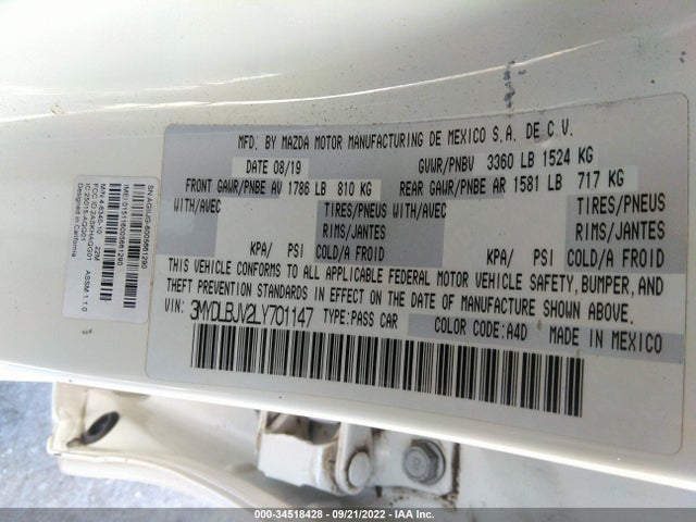2020 Toyota Yaris, VIN: 3MYDLBJV2LY701147