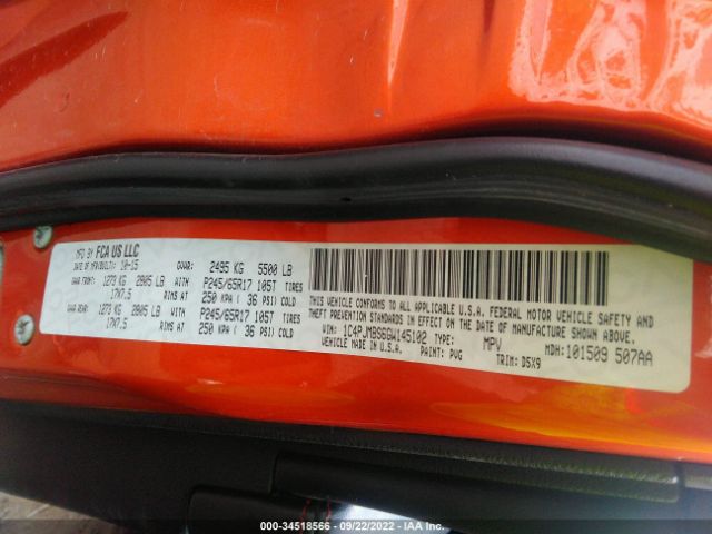 1C4PJMBS6GW145102 Jeep Cherokee Trailhawk