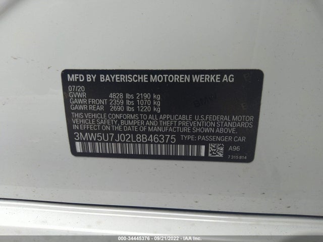 BMW 3 Series M340i 2020 аукцион фото