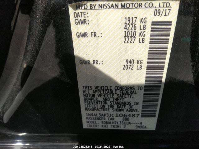 Nissan Altima 2.5 Sr 2018 1N4AL3AP3JC106487 Image 14