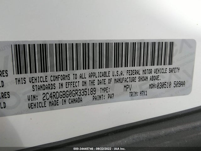 Dodge Grand Caravan Se 2016 2C4RDGBG0GR335189 Image 9