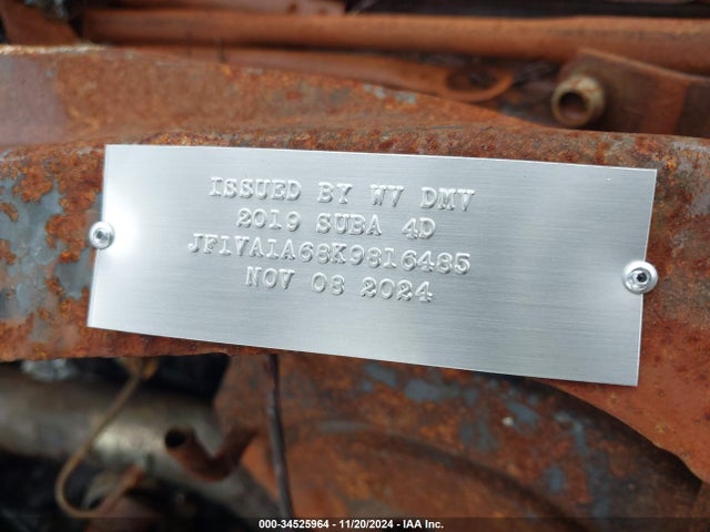 Subaru WRX 2019 JF1VA1A68K9816485 Image 9