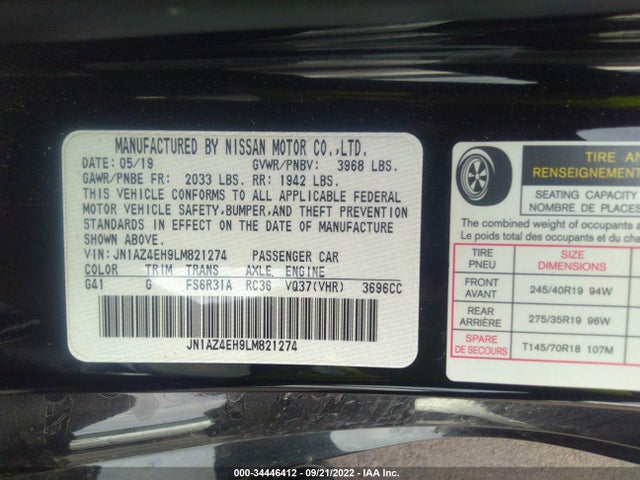 2020 Nissan Z, VIN: JN1AZ4EH9LM821274