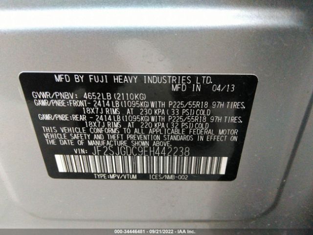 JF2SJGDC9EH442238 Subaru Forester 2.0xt Premium