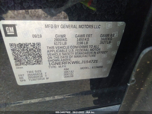 Chevrolet Traverse Ls 2020 1GNERFKW6LJ154721 Image 9