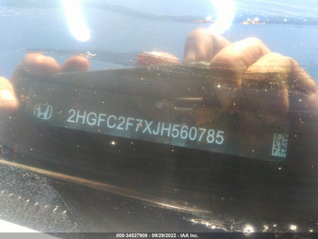 Honda Civic Sedan Ex 2018 2HGFC2F7XJH560785 Image 9