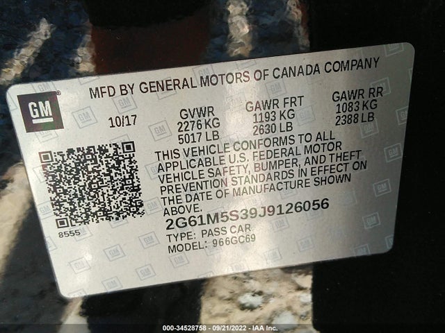2018 Cadillac XTS, VIN: 2G61M5S39J9126056