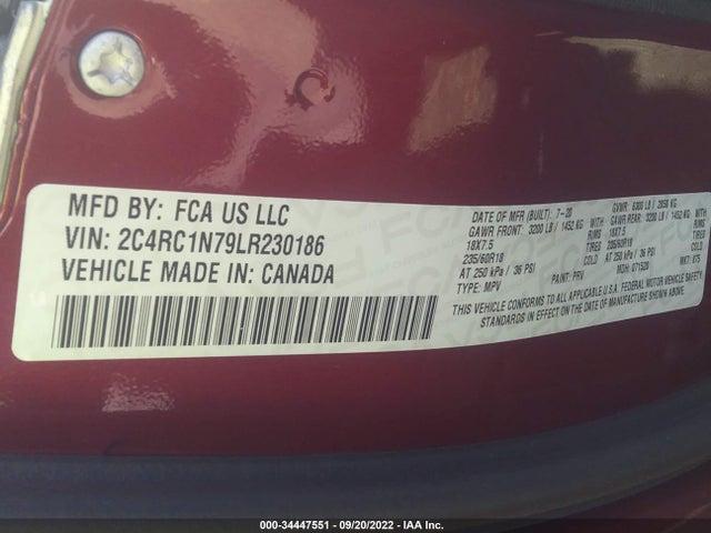 2020 Chrysler Pacifica Hybrid, VIN: 2C4RC1N79LR230186
