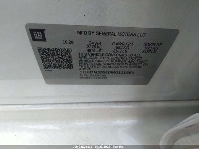 2021 Cadillac CT5, VIN: 1G6DN5RK0M0111564