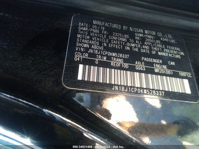 2019 Nissan Rogue, VIN: JN1BJ1CP0KW528337