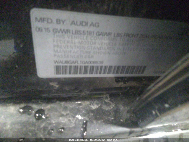 2016 Audi S4, VIN: WAUBGAFL1GA008539