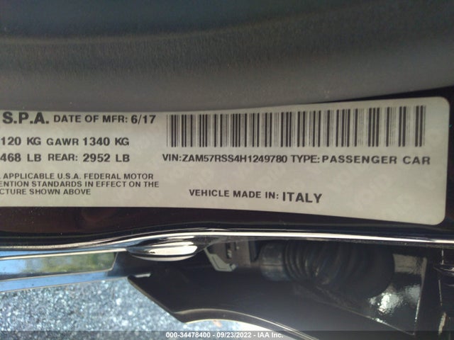 ZAM57RSS4H1249780 Maserati Ghibli
