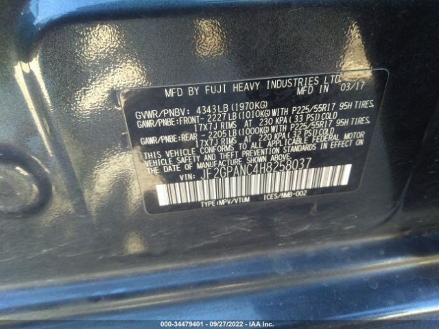 JF2GPANC4H8258037 Subaru Crosstrek Limited