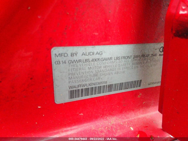 Audi A4 Premium Plus 2014 WAUFFAFLXEN036558 Image 9