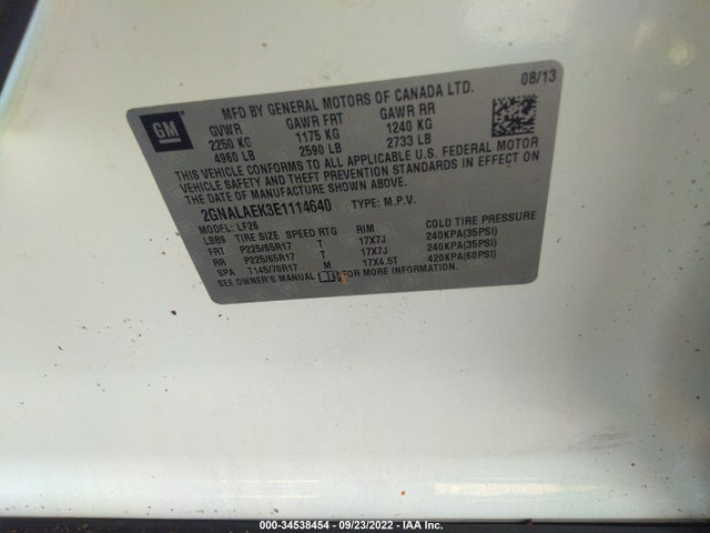 Chevrolet EQUINOX LS 2014 2GNALAEK3E1114640 Image 9