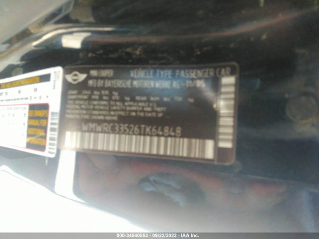WMWRC33526TK64848 Mini COOPER HARDTOP