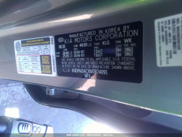 KNDPM3ACXM7874091 KIA Sportage Lx