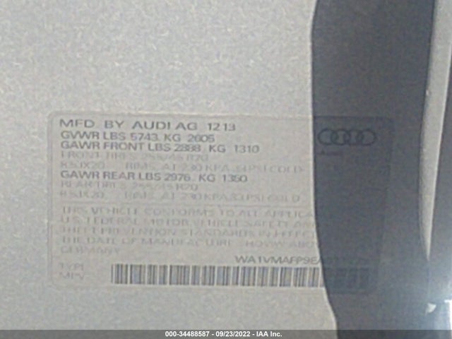 WA1VMAFP9EA071777 Audi Q5 Prestige