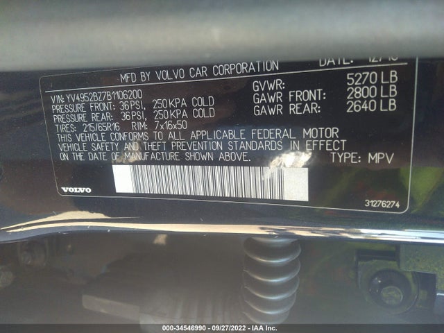 Volvo XC70 2011 YV4952BZ7B1106200 Image 10