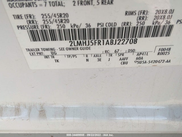 Lincoln MKT 2010 2LMHJ5FR1ABJ22708 Image 9
