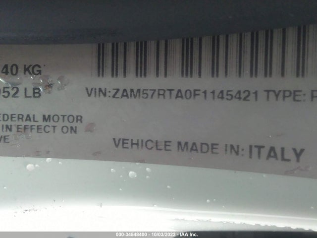 2015 Maserati Ghibli, VIN: ZAM57RTA0F1145421