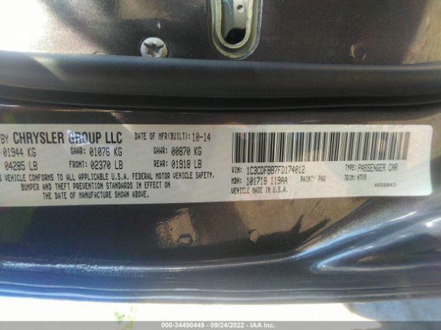 1C3CDFBB7FD174012 Dodge DART SXT