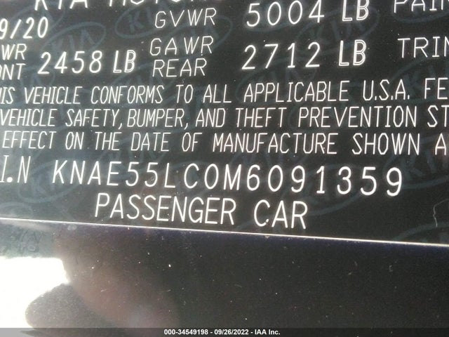 2021 Kia Stinger, VIN: KNAE55LC0M6091359