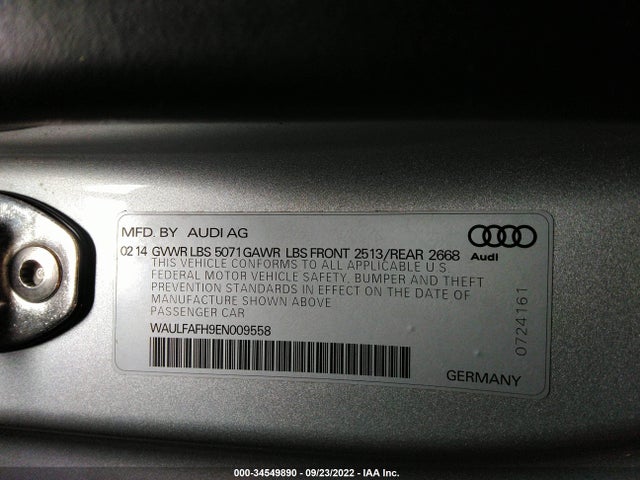 2014 Audi A5, VIN: WAULFAFH9EN009558