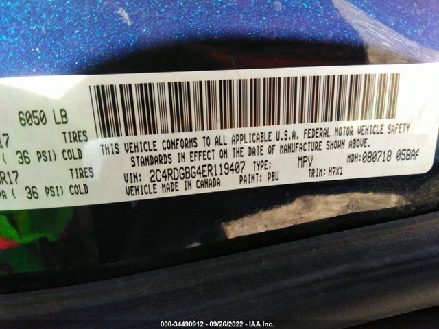 Dodge Grand Caravan Se 2014 2C4RDGBG4ER119407 Image 9