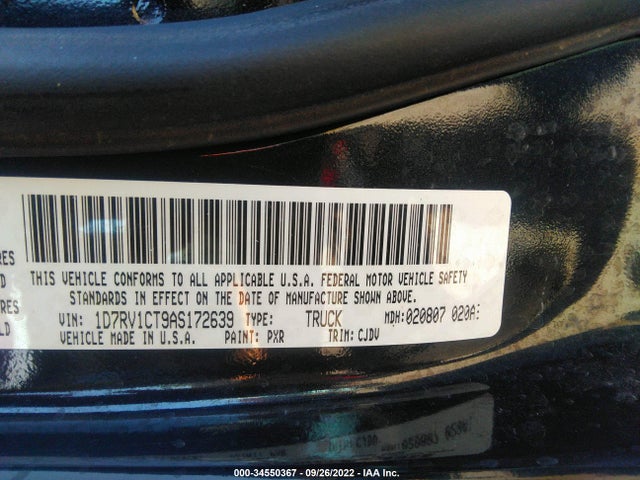 2010 DODGE RAM 1500 SPORT VIN: 1D7RV1CT9AS172639