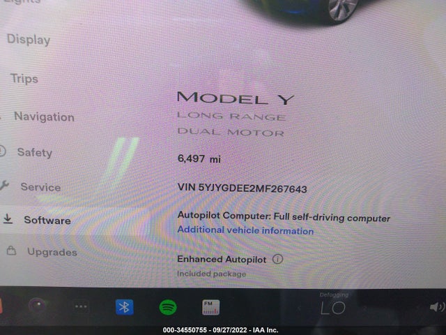 Tesla Model Y Long Range 2021 5YJYGDEE2MF267643 Image 8