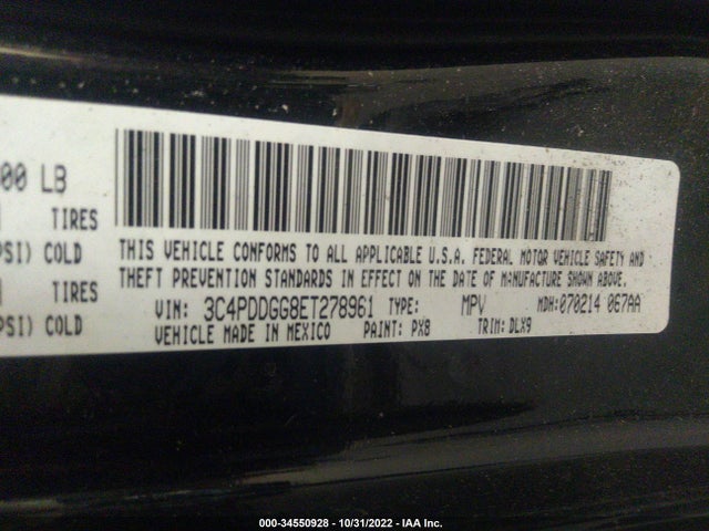 Dodge Journey Crossroad 2014 3C4PDDGG8ET278961 Image 9