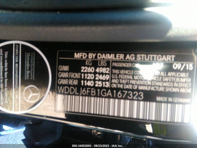 2016 Mercedes-Benz CLS-Class, VIN: WDDLJ6FB1GA167323