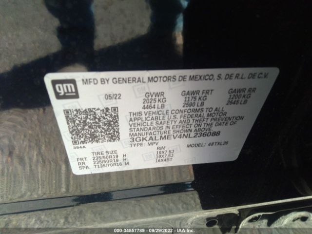 3GKALMEV4NL236088 GMC Terrain Sle